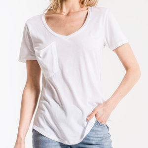 Z SUPPLY WHITE POCKET TEE